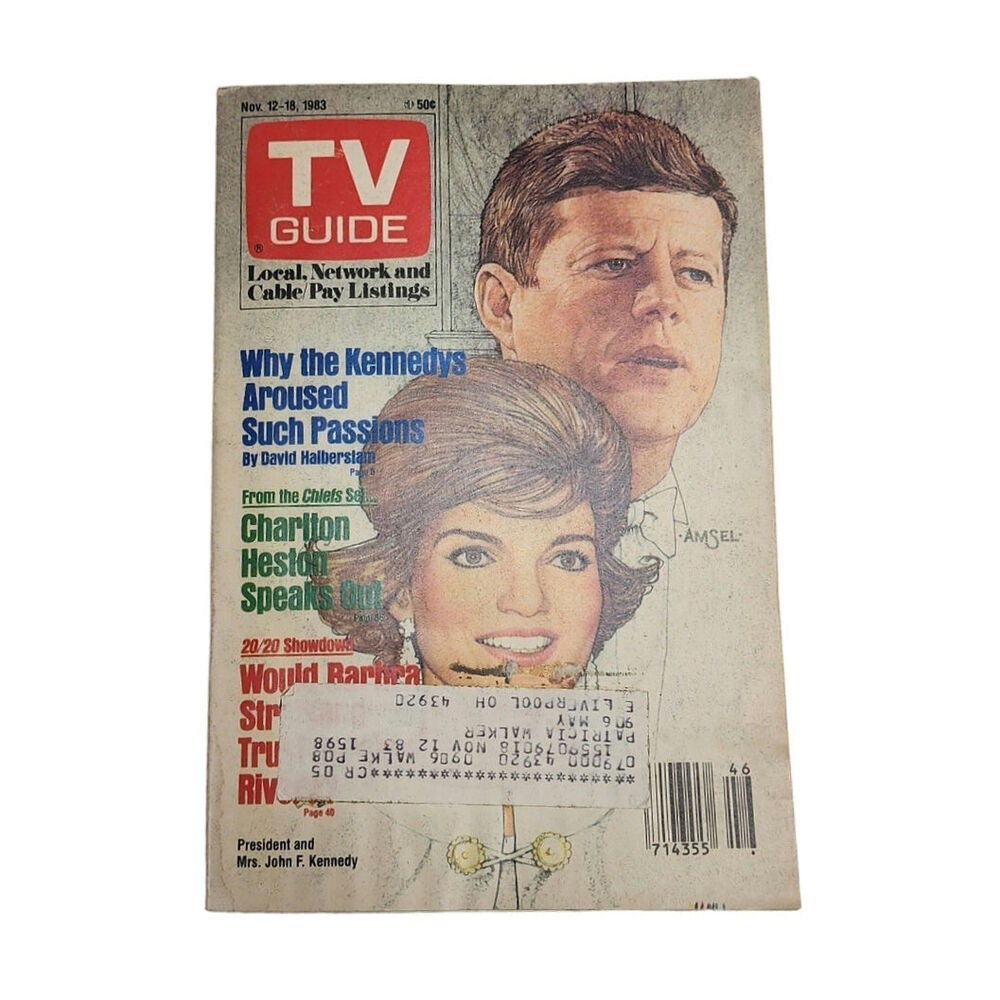 TV Guide Magazine Nov 12-18 1983 John F Kennedy Jackie Kennedy JFK Vintage